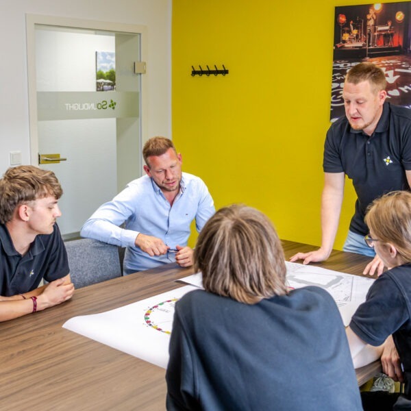 Team im Beratungsgespräch bei Soundlight
